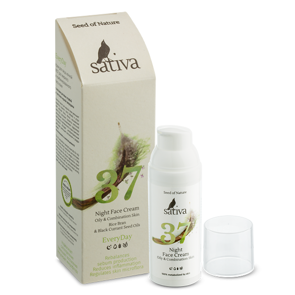 Sativa №37 Крем для лица для жирной и комбинированной кожи (ночной), 50 мл