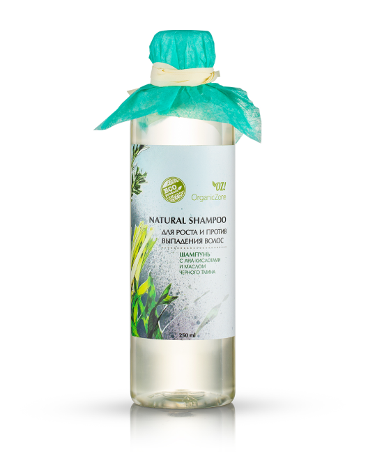 OrganicZone Шампунь для волос с АНА-кислотами "Для роста и против выпадения", 250 мл