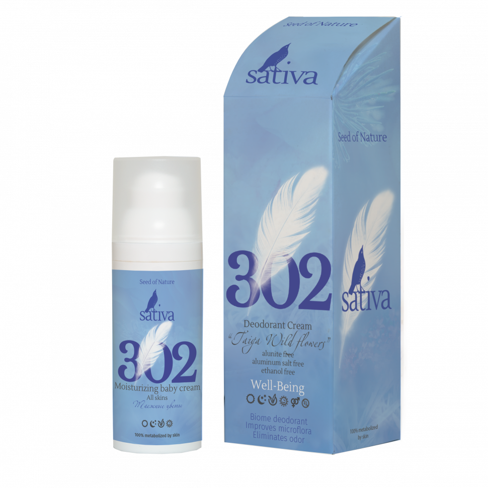 Sativa №302 Крем-дезодорант "Таёжные цветы" 50 мл
