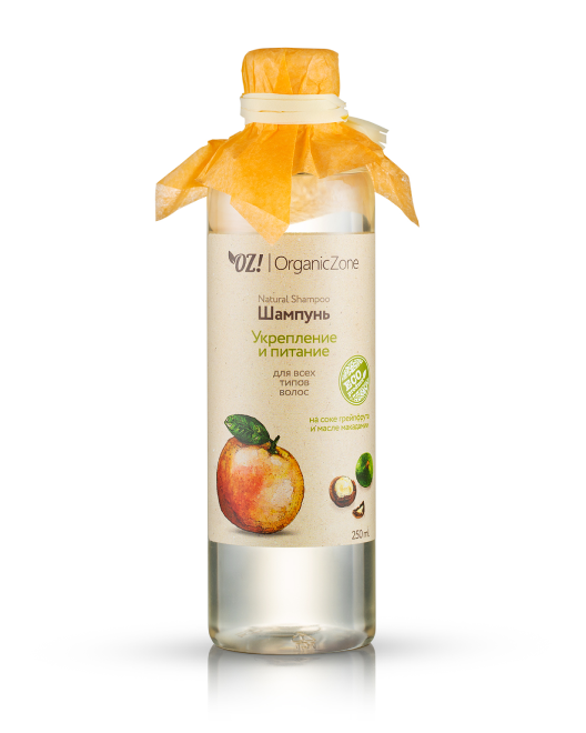 OrganicZone Шампунь для волос "Укрепление и питание", 250 мл