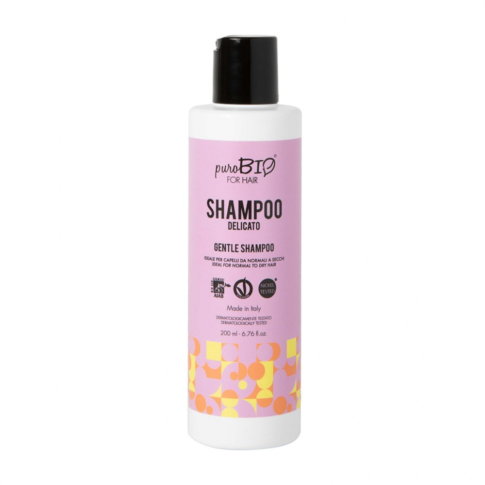 PuroBio Мягкий шампунь для нормальных и сухих волос Gentle Shampoo, 200 мл