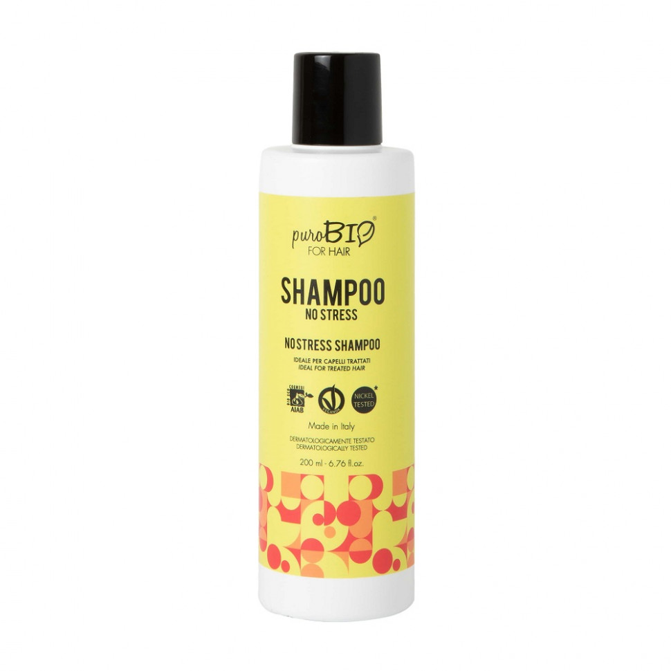 PuroBio - Шампунь Нет стрессу для поврежденных и окрашенных волос/ No Stress Shampoo, 200 мл