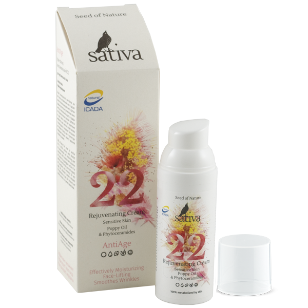 Sativa №22 Крем-флюид для лица омолаживающий для чувствительной кожи, 50 мл
