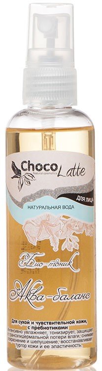 ChocoLatte Натуральная вода для лица Био-Тоник с пребиотиками Аква-Баланс для сухой и чувствительной