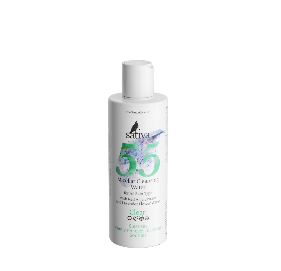 Sativa №55 Мицеллярная вода для очищения лица и снятия макияжа, 150 мл
