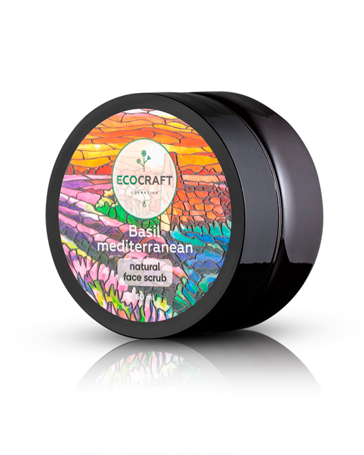 EcoCraft Скраб для лица для жирной и проблемной кожи "Basil mediterranean / Базилик средиземноморский", 60 мл
