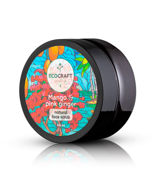 EcoCraft Скраб для лица для нормальной кожи "Mango and pink ginger / Манго и розовый имбирь", 60 мл
