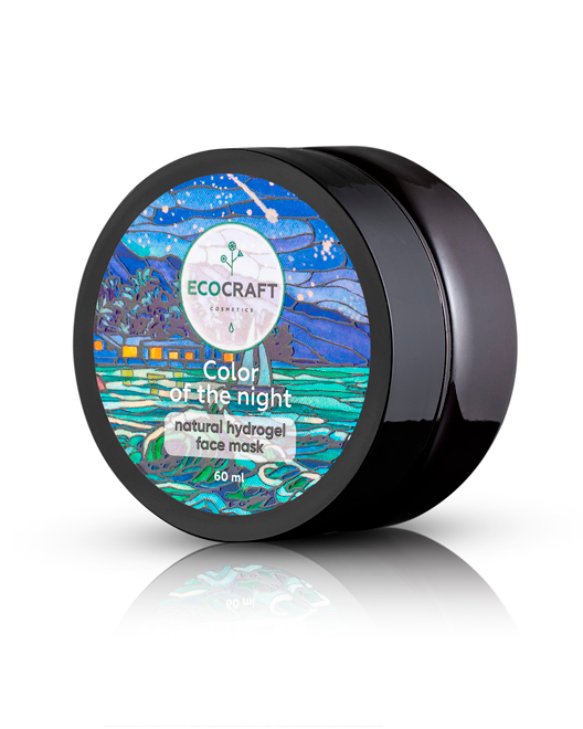 EcoCraft Маска гидрогелевая для лица для сухой и чувствительной кожи "Color of the night / Цвет ночи", 60 мл